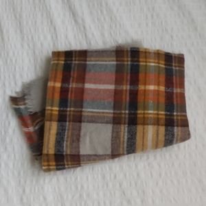 Plaid blanket scarf